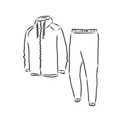 tracksuit vector sport fashion garment man, tracksuit, vector sketch illustration © Elala 9161
