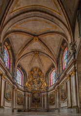 Obraz premium Besançon, France - 08 30 2020: Interior of Saint-Jean Cathedral.