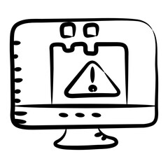 
An editable vector style of file warning 
