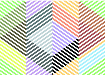 Abstract Geometric pattern with Stripes. Seamless texture in different colors, can be used for background.Vector Illustration.