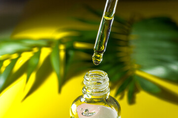 Concept of cosmetic injection is hyaluronic acid or botulin