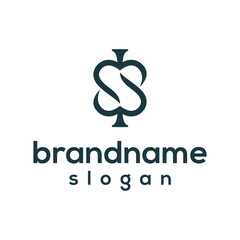 Double ace logo design vector