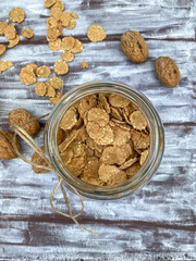Oatmeal in a glass jar