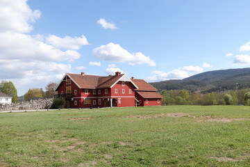 Fototapeta premium old farm house in the mountains