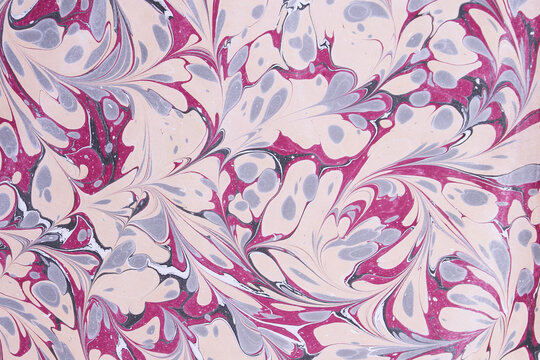 Traditional Turkish marbled paper artwork background
