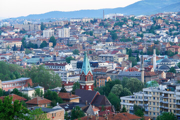 Obraz premium Sarajevo cityscape - Sarajevo, the capital city of Bosnia and Herzegovina