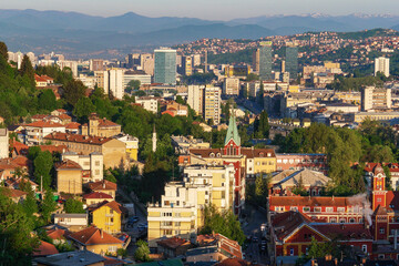 Fototapeta na wymiar Sarajevo cityscape - Sarajevo, the capital city of Bosnia and Herzegovina