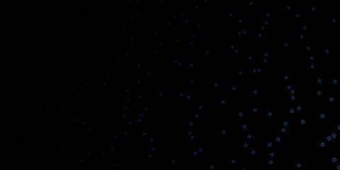 Dark BLUE vector background with colorful stars. Colorful illustration in abstract style with gradient stars. Theme for cell phones.