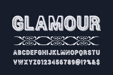 classic lettering, vintage font, gray style background,  typeface vector design