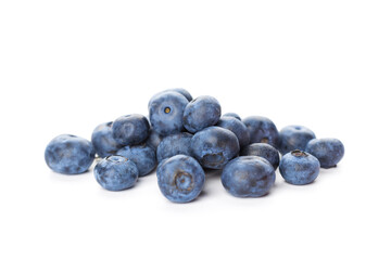 heap of blueberries isolated on white background