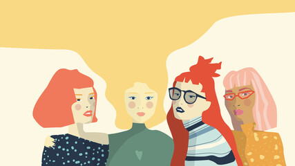 Female friends standing together