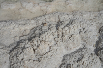 salt on a white salt lake