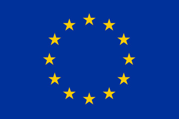 National flag of the European Union. The main symbol of an independent country. Flag of European Union. An attribute of the large size of a democratic state. Flag of European Union illustration.