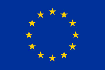 National flag of the European Union. The main symbol of an independent country. Flag of European Union. An attribute of the large size of a democratic state. Flag of European Union illustration.