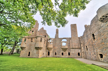  Bishop's Palace and  Earl's Palace in the centre of Kirkwall, Orkney, Scotland.