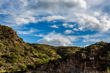 Beautiful day in valley San Luis Mountains in summer