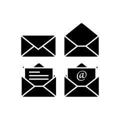 Envelope message letter vector icon collection