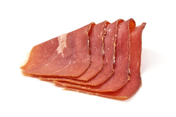 Jamon, jerked meat, isolated on white background