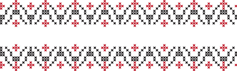 embroidered Ukrainian national pattern crossembroidered cross ukrainian slavic national pattern on transparent background