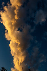 Majestic clouds in the sunset