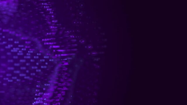 Abstract moving colorful big data cloud. Information visualization. Social network, financial analysis of complex databases. Visual information complexity clarification. Strange intricate data cloud