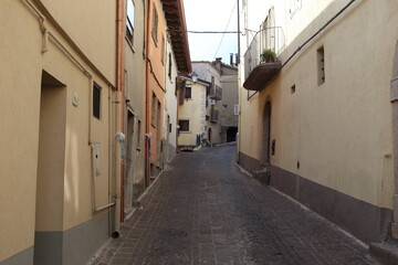 Fototapeta na wymiar Letino, Italy - 17 September 2020 - A glimpse of the small town in the Casertano area