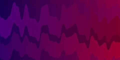 Dark Purple, Pink vector layout with curves. Abstract illustration with gradient bows. Pattern for ads, commercials.