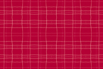 Red and White Christmas Plaid. Seamless Checkered 