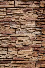 Light brown fine stone wall