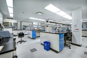 Biochemical laboratory with production line, office and warehouse