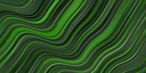 Light Green vector template with lines. Colorful illustration with curved lines. Template for cellphones.