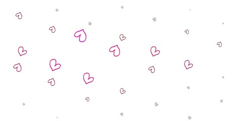 Light Pink vector backdrop with sweet hearts.