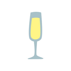 champagne cup free form style icon vector design