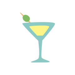 cocktail free form style icon vector design
