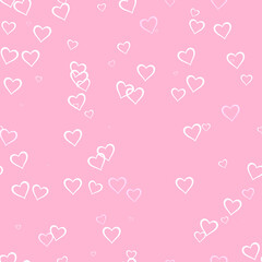 Seamless Hearts sprayed on background - Happy Valentine Day Decoration Seamless Pattern