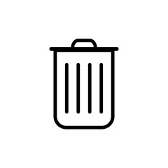 Trash icon in trendy flat design