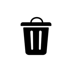 Trash icon in trendy flat design