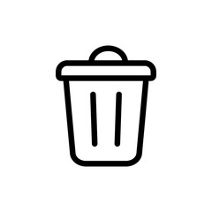 Trash icon in trendy flat design