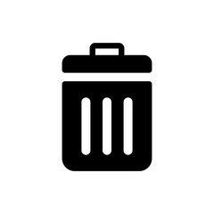Trash icon in trendy flat design