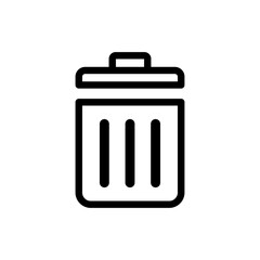 Trash icon in trendy flat design