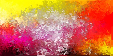Fototapeta premium Light pink, yellow vector gradient polygon wallpaper.