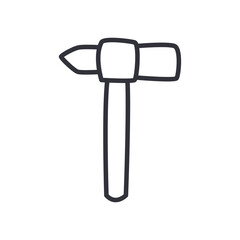 hammer line style icon vector design
