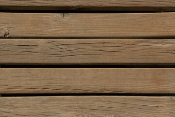 Obraz premium Old wood planks horizontal background top view