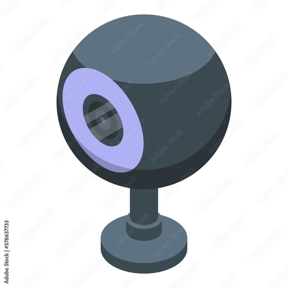 Poster Sphere web camera icon. Isometric of sphere web camera vector icon for web design isolated on white background