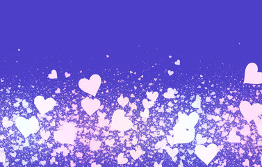 Fototapeta na wymiar Hearts sprayed on background - Happy Valentine Day Decoration