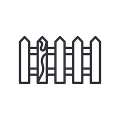 fence with paint line style icon vector design