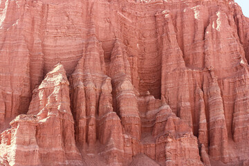 Desertic landscape with mountains and geological formations from Argentina