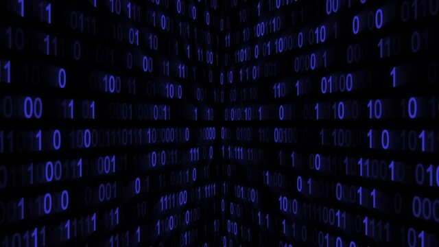 The Most Powerful Supercomputer Algorithm Processes Trillions Of Petabytes Per Second. Digital Binary 3D Background