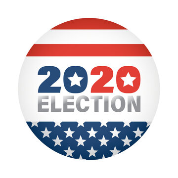2020 Presidential Election United States of America button design. Vector illustration.