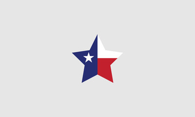 Texas flag star vector illustration